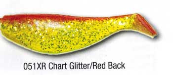 Luckie Strike Shad Minnow MC 5 50ct Chart Glitter/Red Black