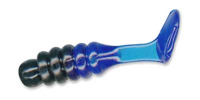Slider Pan Fish Grub 1 20ct Black/Blue