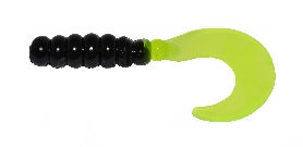 Big Bite Fat Grub 2 100ct Black/Chartreuse