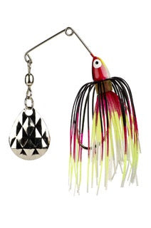 Strike King Mini-King Spinnerbait Black Chartreuse White Red