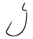 Gamakatsu Deep Throat Wide Black Hook Size 1/0 6ct