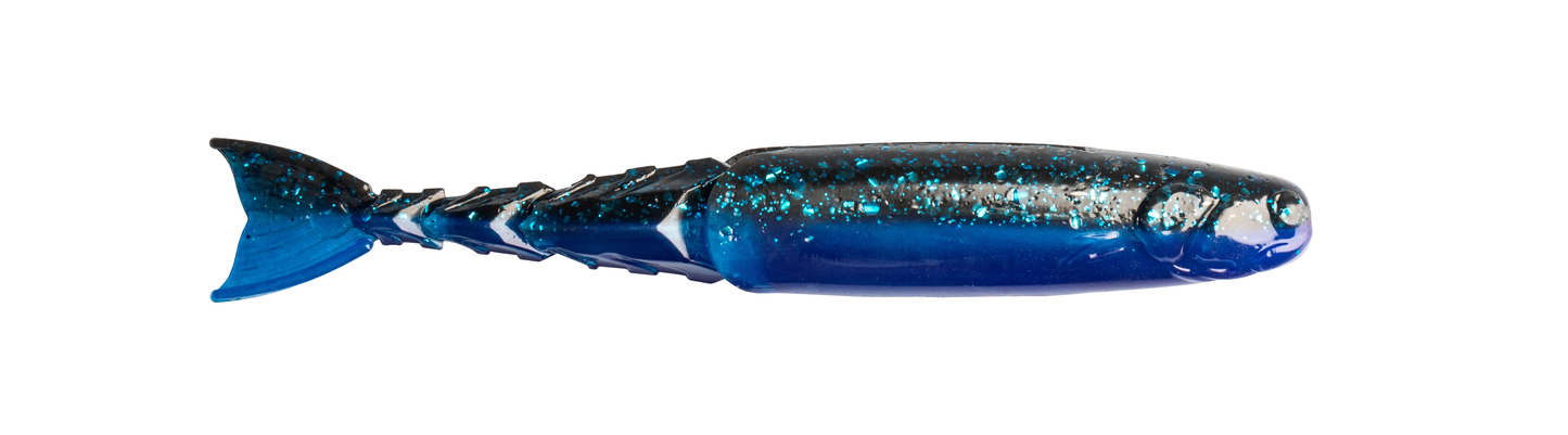 Z-MAN ChatterShad 4.5in. Blacl/Blue Laminate 4pk