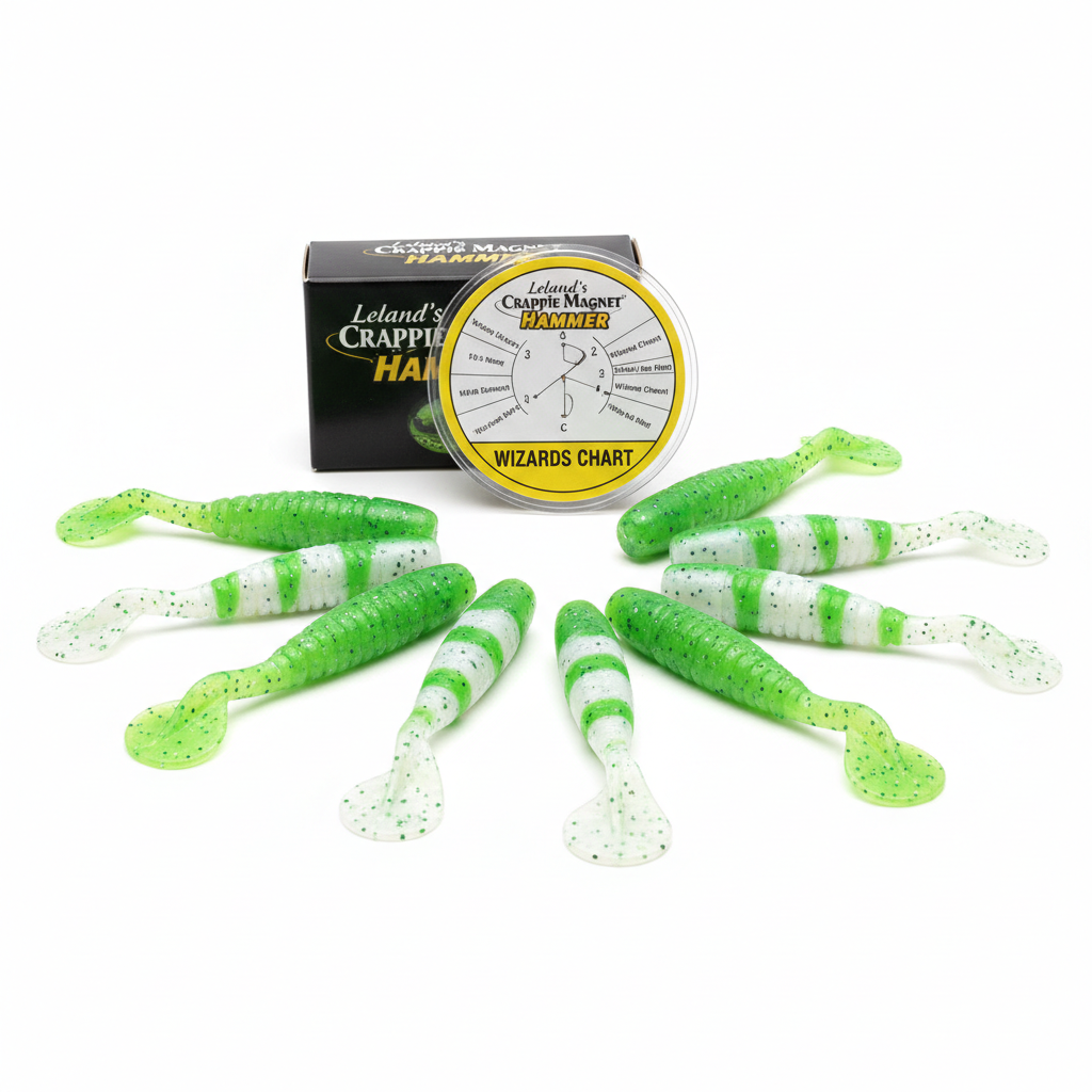 Leland Crappie Magnet Hammer 8pc Wizards Chart