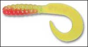 Luckie Strike TriColor Grub 3in10ct Red Chart Glitter Yellow