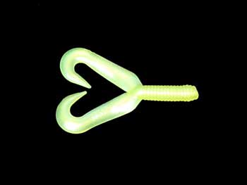 Net Bait Twin Tail 3 16bg Chartreuse Pearl