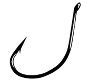 Gamakatsu Drop Shot Hook Black 25ct Size 1