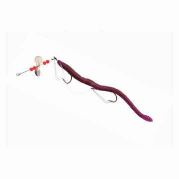 Creme Scoundrel Weedless Worm 6 Purple