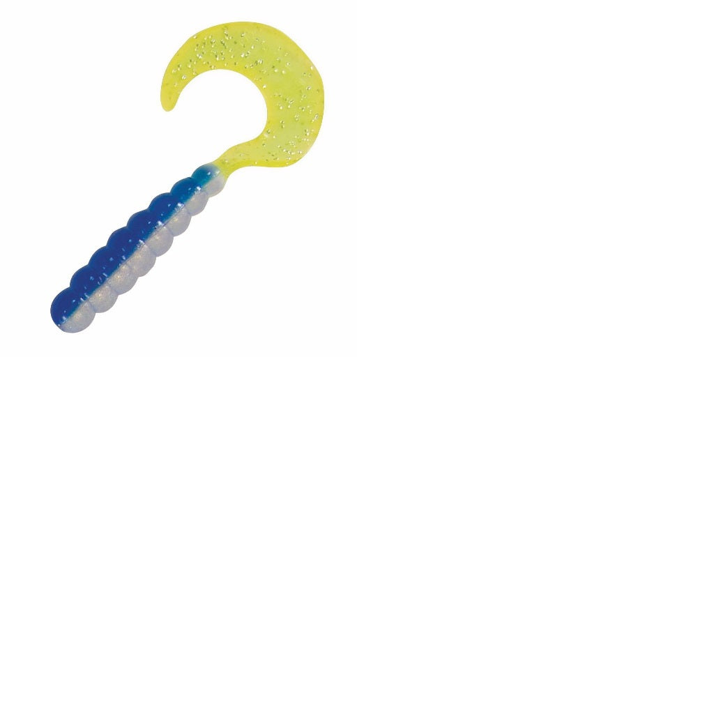 Kalins Triple Threat Grub 2in 10ct Blue/Silver Chart Tail