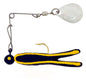 H&H Cajun Grub Spin 1/8 Nickle Black Yellow Stripe 12/Card