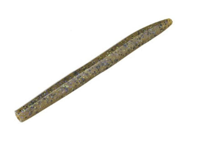 Long, thin metallic object on a white background