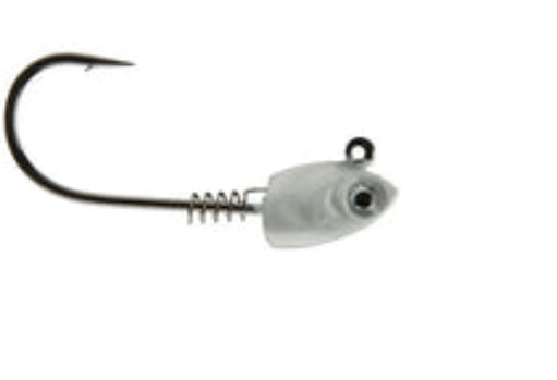Gamakatsu Swim Bait Head w/spring 5/0-1/2oz Pearl 3ct