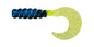 Big Bite Fat Grub 2in 10ct Black/Blue/Chartreuse Silver