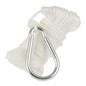 TH Marine Anchor Line 3/16X50 Solid Braided Nylon Anchor Line White, W/Big Safety Hook