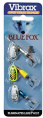 Blue Fox Super Vibrax Tri-Pack  <br>Contents: 3 each #1 Plain Super Vibrax<br>