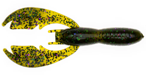 NetBaitBF Baby Paca Craw 3.75in Black/Blue Flake 9ct