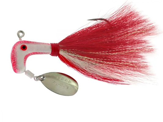 Blakemore Road Runner Bucktail 1/2oz 4/0 Ch/Wh-Chart 6/cd