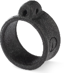 VMC Crossover Ring Black 6MM 10ct