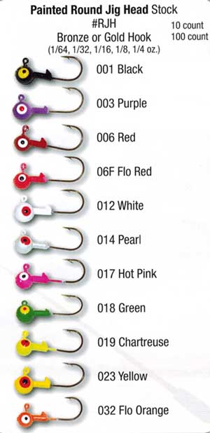 Luckie Strike Round Jig Head Painted 1/32 10ct Hot Pink
