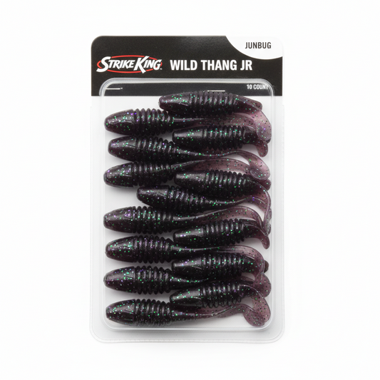 Strike King Wild Thang Jr 10ct Junebug