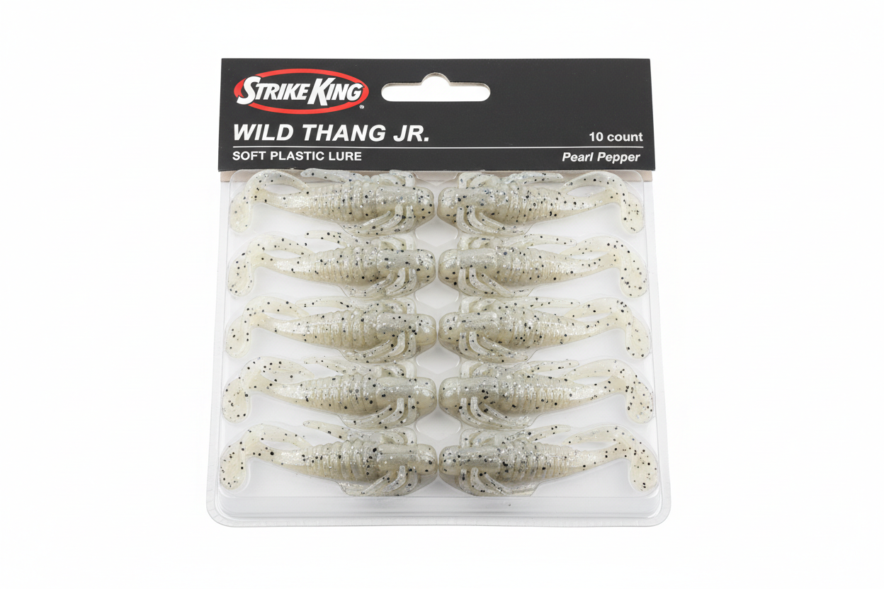 Strike King Wild Thang Jr 10ct Pearl Pepper