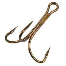 Mustad Treble Hook Bronze 5ct Size 6