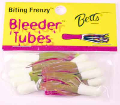 Betts Bleeder Tubes 1.5" 10ct White/Chartreuse/Red