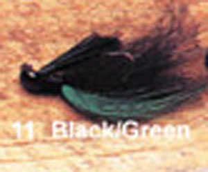 Arkie 1/4 Bucktail 6/cd Black/Green