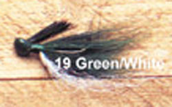 Arkie 1/4 Bucktail 12/cd Green/White