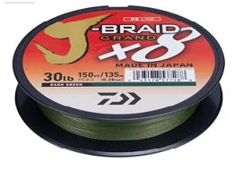 Daiwa J-Braid Grand 8X 150yd 40lb Dark Green