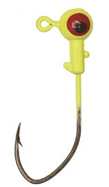 Eagle Claw Pro-V Ball Jig Head 1/32 10ct Chartreuse