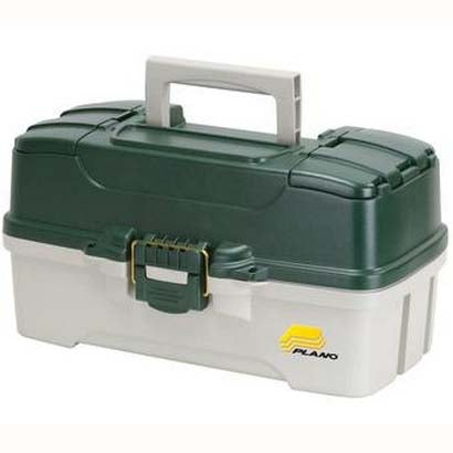 Plano 3-Tray Tackle Box Dk.Green Met./Off White