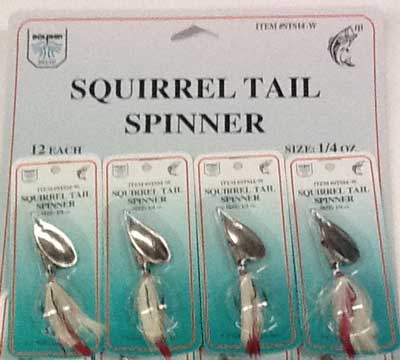 FJ Neil Squirrel Tail Spinners 1/4 White