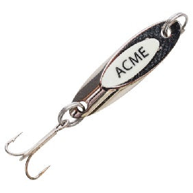 Acme Kastmaster Spoon w/Teaser Tail 1/4oz Chrome/White